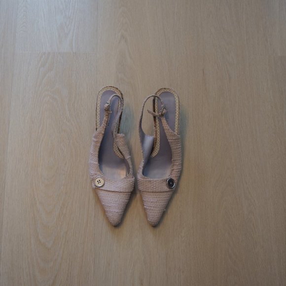 2/$20 Blush Millennial Pink Tweed Kitten Heels - Picture 1 of 7